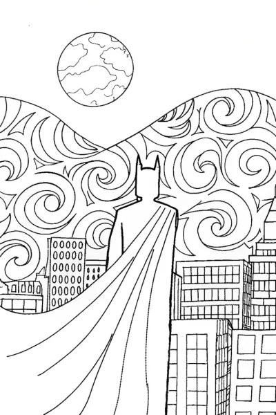 Batman in the City of Shadows: A Coloring Adventure