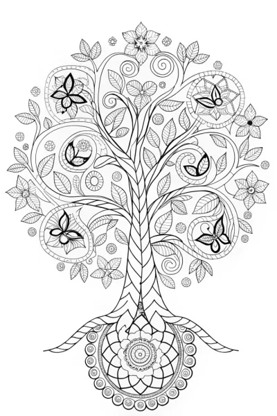 Circle of Life Mandala Coloring Page