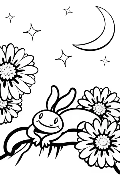 Axolotl Stargazer Coloring Page
