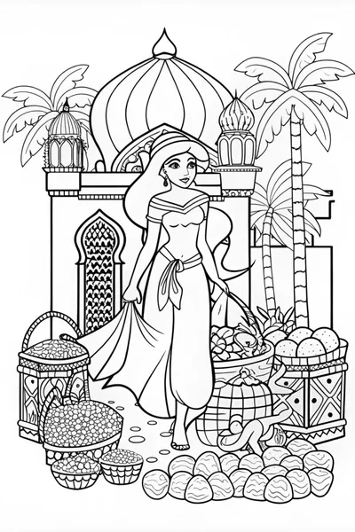 Blooming Lily Coloring Page