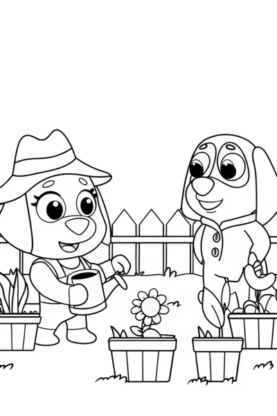 Bluey and Bingo’s gardening adventure