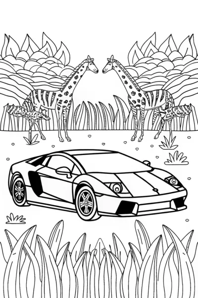 Lamborghini on a wild safari quest