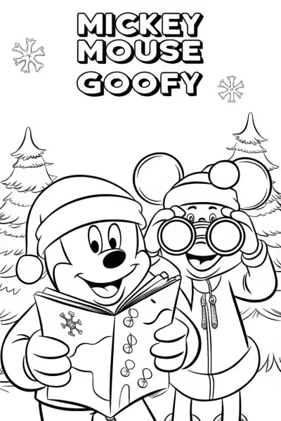 Mickey Mouse and Goofy Christmas Star Quest
