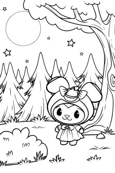 Kuromi’s moonlit forest adventure