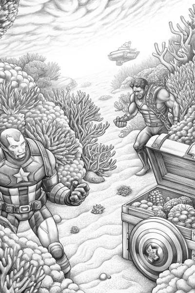 Avengers underwater treasure hunt