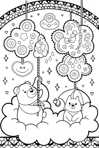 Care Bears Dreamy Cloud Workshop Coloring Page