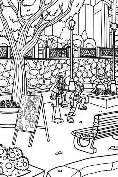 Avengers Art in Action Coloring Page