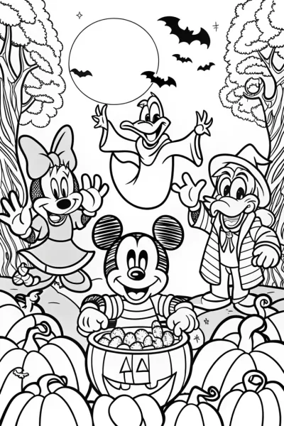 Mickey’s Halloween Haunt Adventure Coloring Fun!