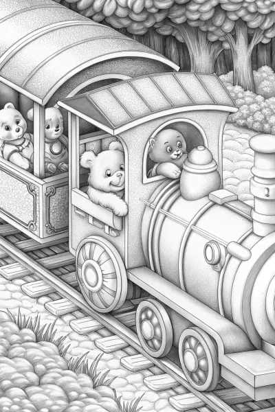 Care Bears train adventure