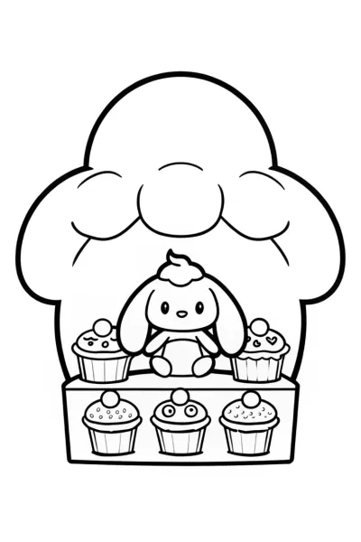 Cinnamoroll in a cloud bakery