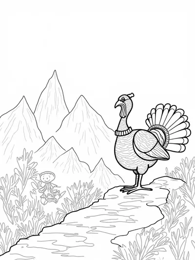 Turkey on a quest in the mountains