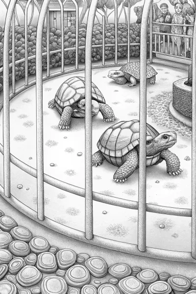 Turtles in a reverse zoo