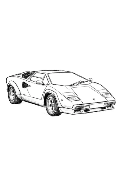 Lamborghini Supercar Classic Coloring Page