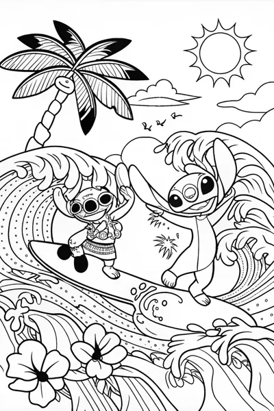 Lilo and Stitch Surfing Adventure