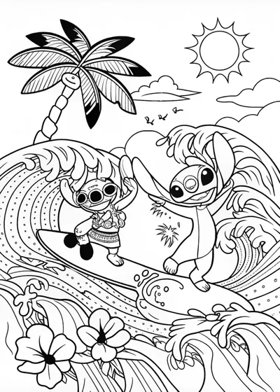 Lilo and Stitch Surfing Adventure