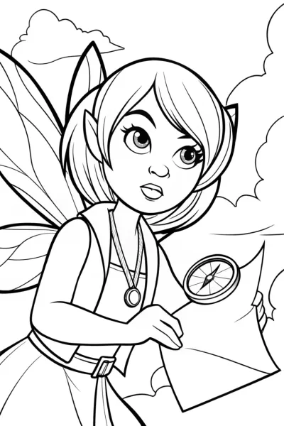 Fairy cartographer in the sky