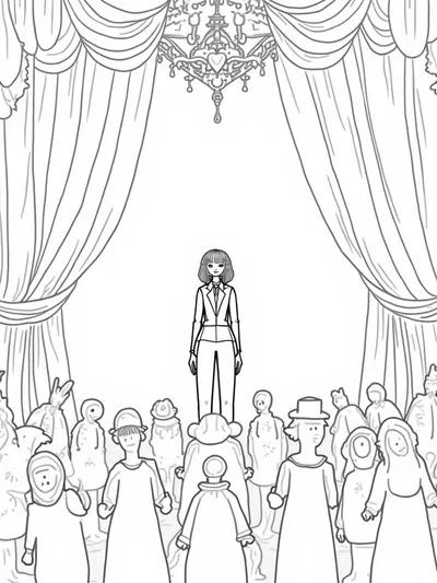 Wednesday Addams in the puppet theater