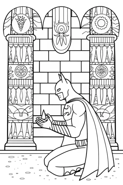 Batman and the Magical Artifacts Coloring Page
