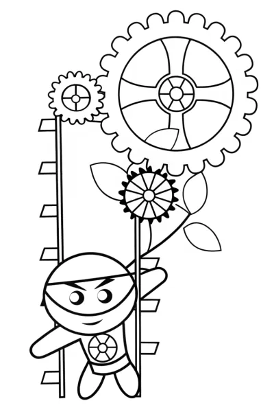 Ninja in the clockwork garden