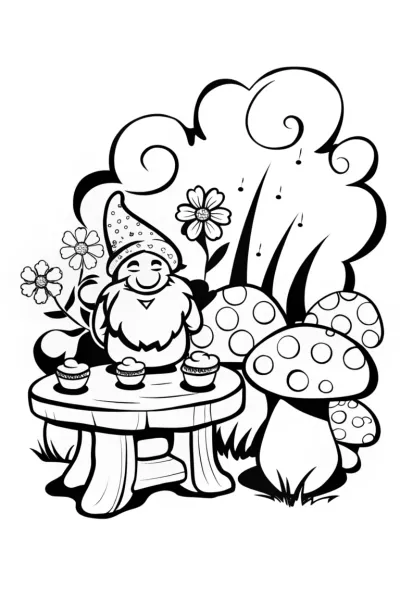 Gnome’s Enchanted Tea Party in the Garden