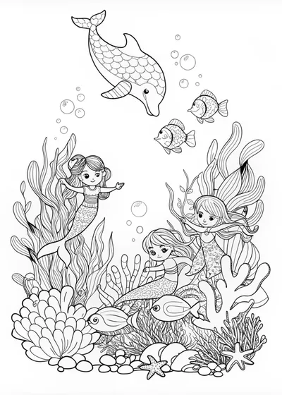 Mermaid Melody and Friends Under the Sea