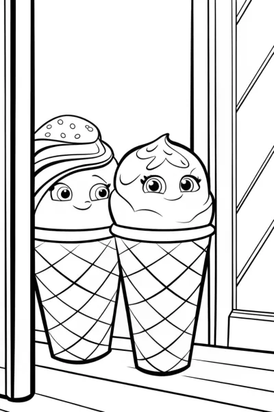 Ice cream cones hide and seek