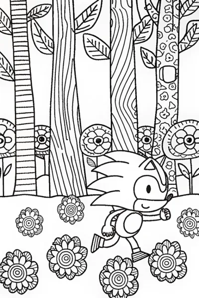 Sonic’s Eco Adventure Coloring Page