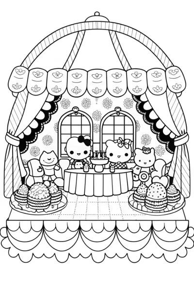 Hello Kitty tea room fun