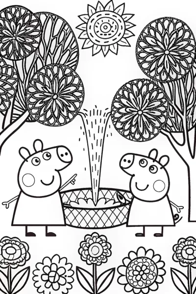 Peppa Pig in a magical garden quest