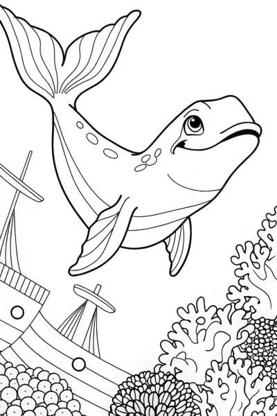 Godzilla’s Underwater Adventure Coloring Page