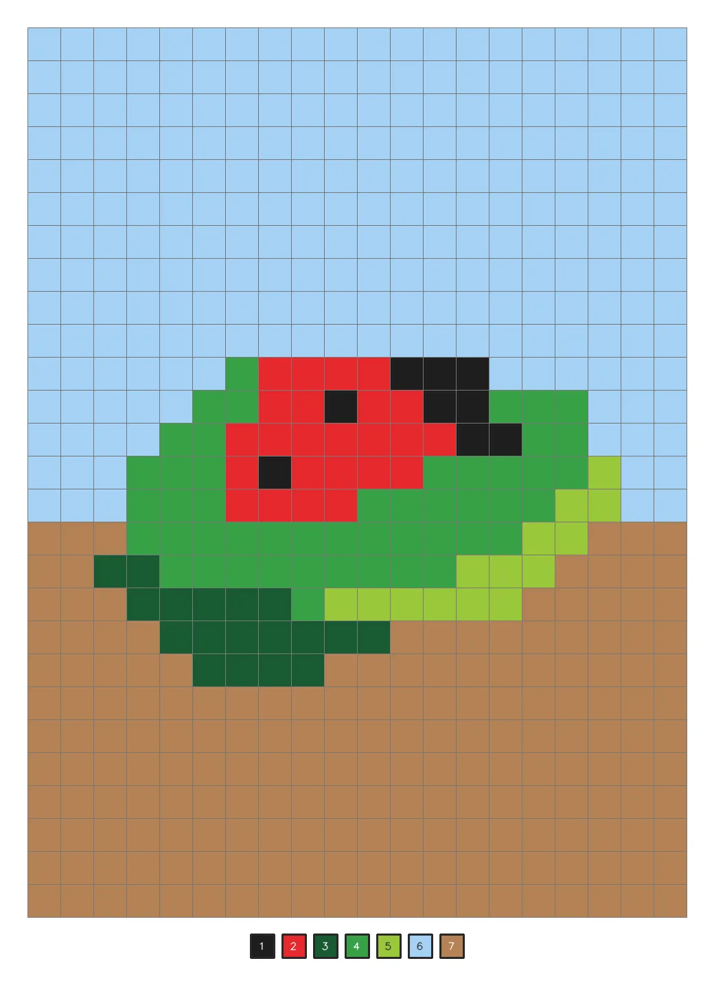 Answer key: a red ladybug on a green leaf