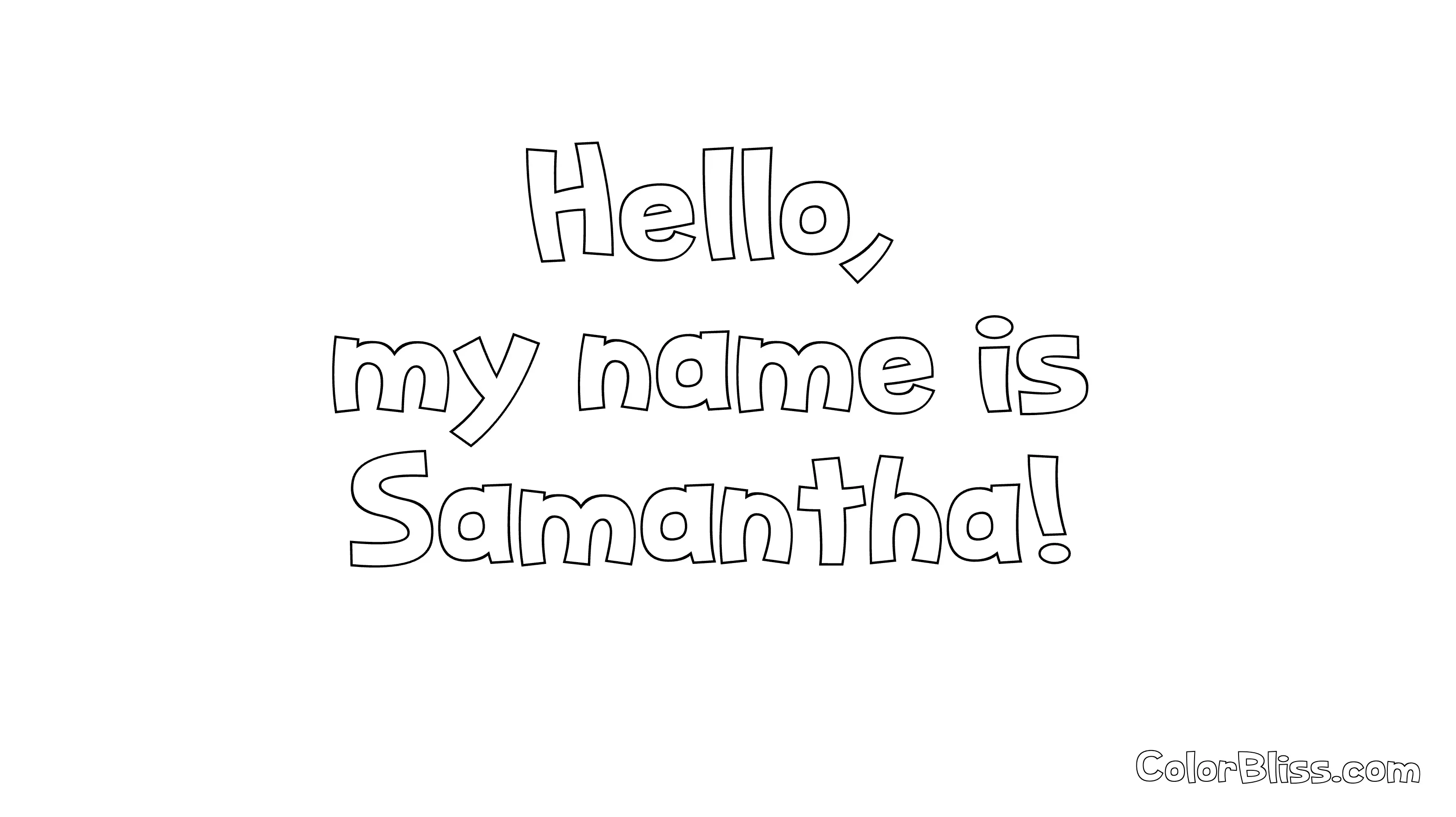 Name Coloring Page Generator preview