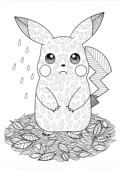 Pikachu’s Happy Adventure Coloring Page