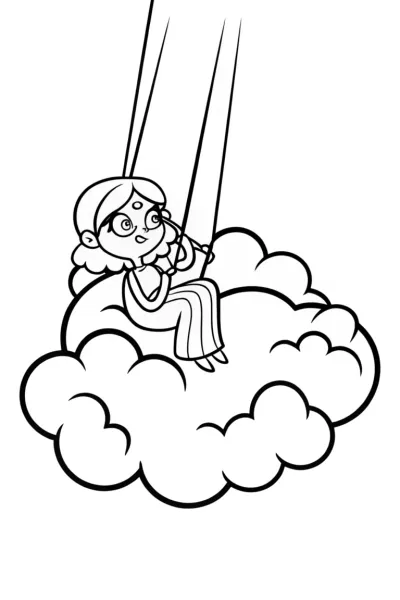 Mirabel crafting on a cloud