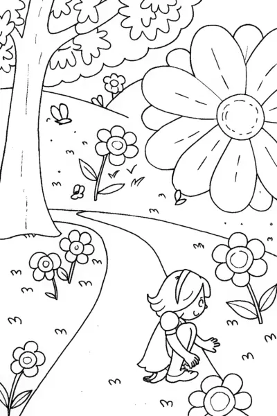 Jasmine’s Colorful Flower Adventure in the Garden