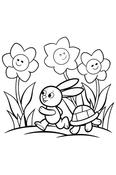 Banban’s Enchanted Garden Race Coloring Page