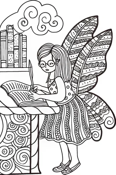 The Fairy Bookkeeper’s Dream Coloring Page