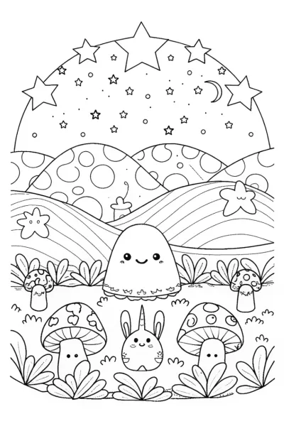 Squishmallow Dreamland Adventure Coloring Page