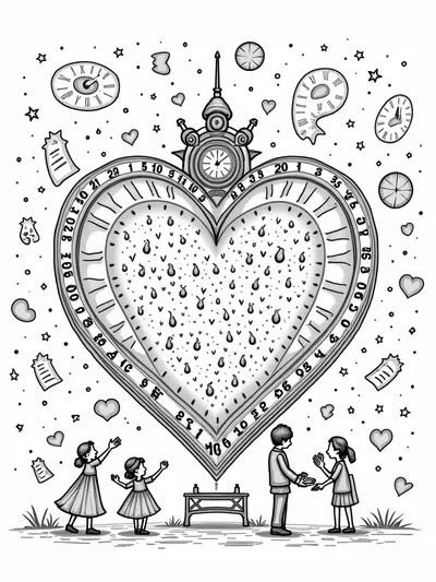 Heart-shaped time machine adventure
