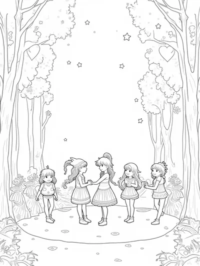 Magical love festival in the forest