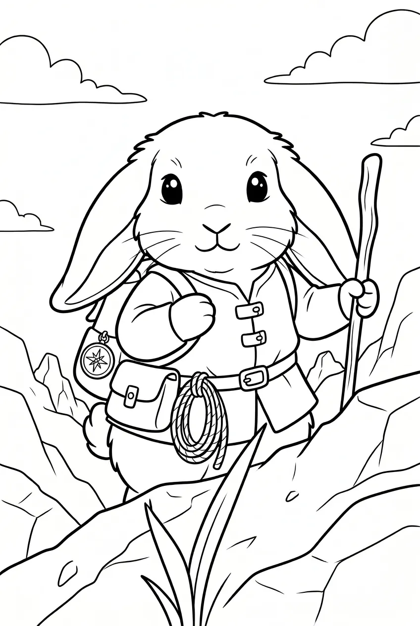 Example coloring page for the POV angle prompt