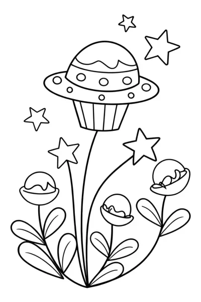 Cupcake Chic in space garden