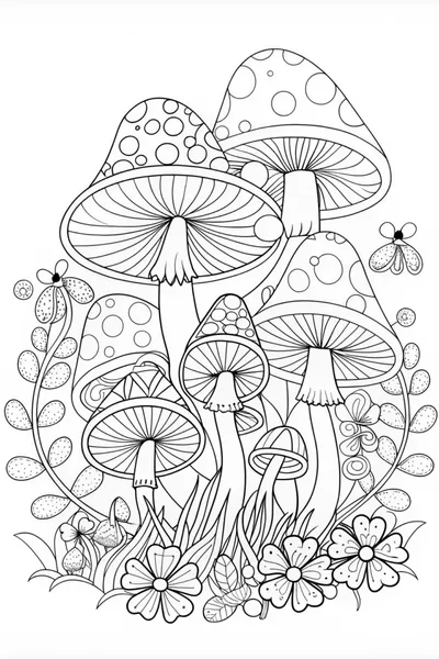 Psychedelic Mushroom Patterns