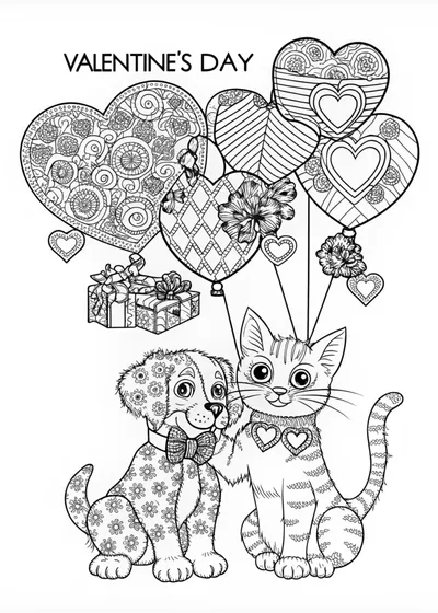 Puppy and Kitty Valentine’s Day Fun