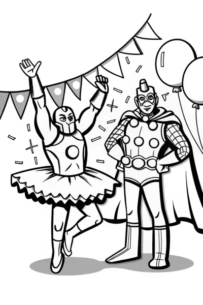 Avengers Costume Clash Coloring Page