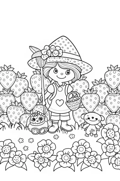 Strawberry Shortcake’s Berry Adventure Coloring Page