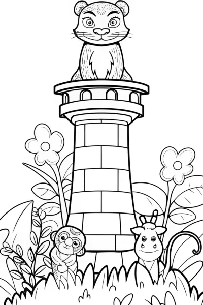 The Watchful Guardian Coloring Page