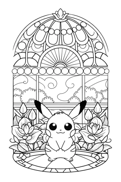 Legendary Pokémon in the sky garden