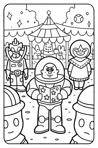 Buzz Lightyear’s Galactic Adventure Coloring Page
