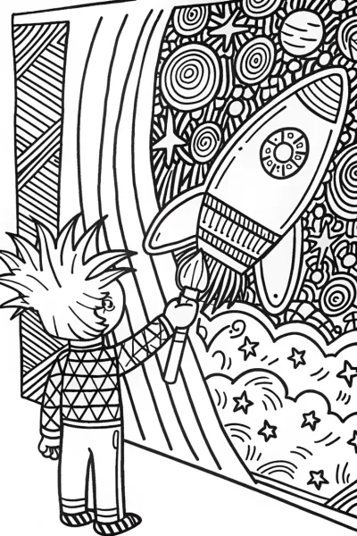 Goku’s Creative Coloring Page